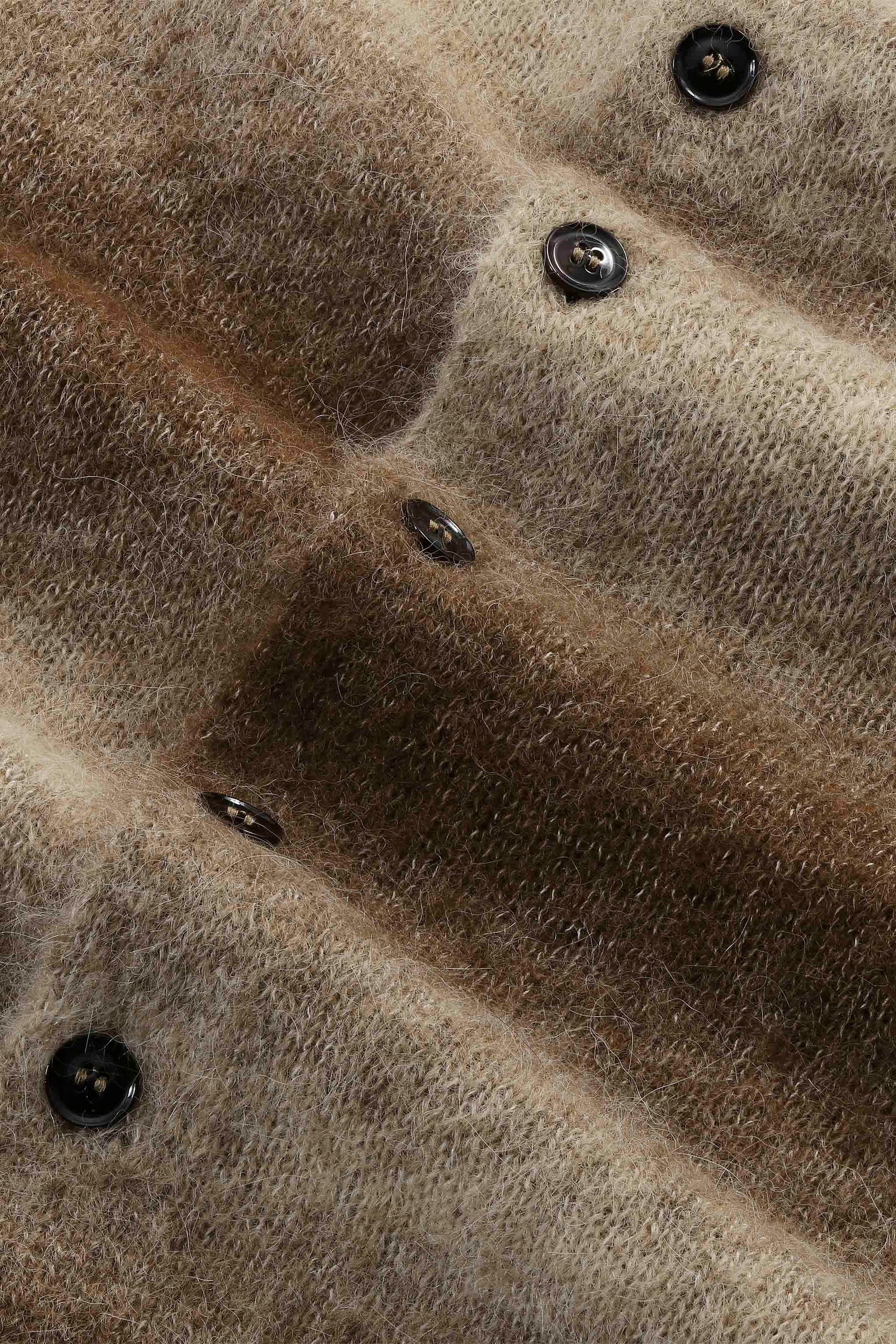 Alfie Wool Knit Polo Cardigan