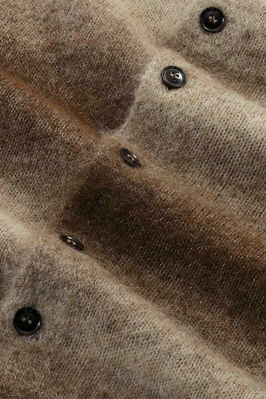 Alfie Wool Knit Polo Cardigan