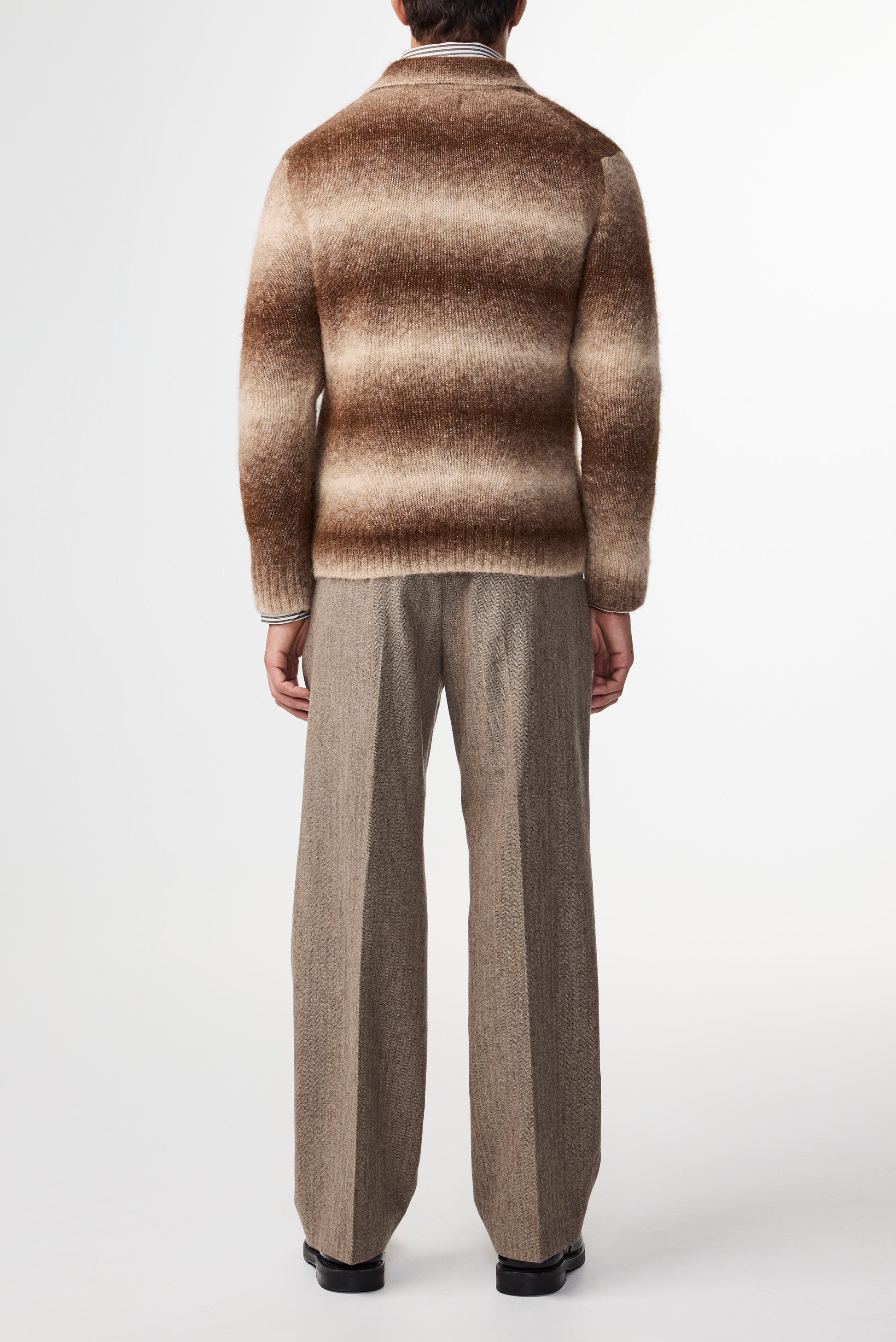 Alfie Wool Knit Polo Cardigan