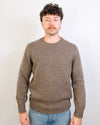 Brown Beige Melee Half Button