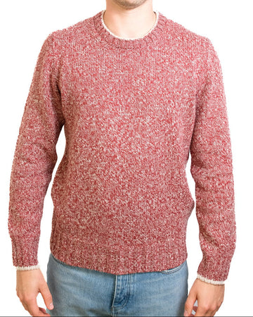 Red Beige Melee Roundneck