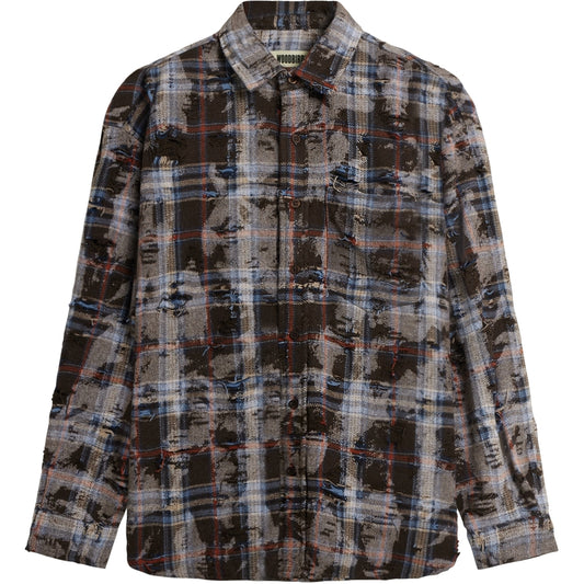 WBJong Ripped Shirt Brown Chec