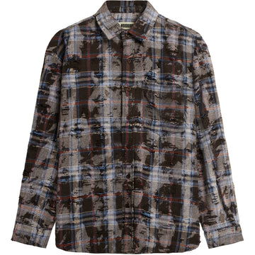 WBJong Ripped Shirt Brown Check