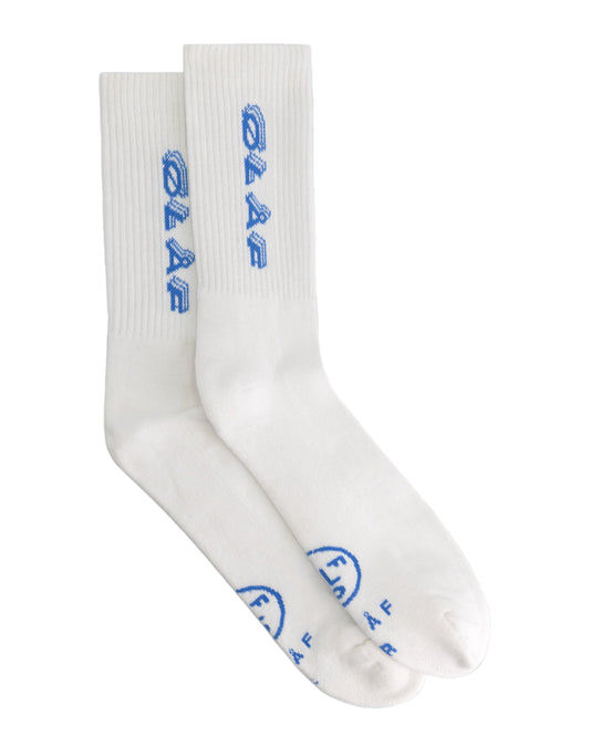 TRIPLE ITALIC SOCKS WHITE