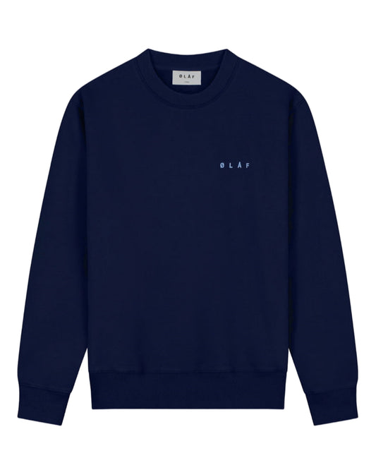 Navy Lined Face Crewneck