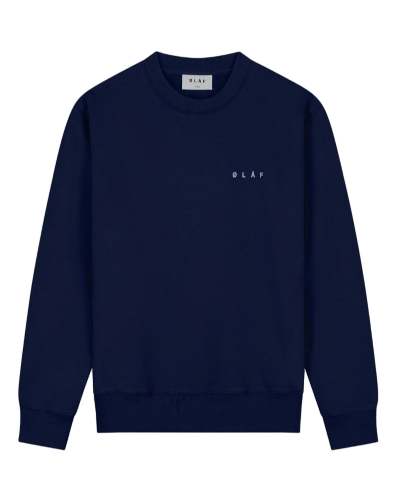 Navy Lined Face Crewneck