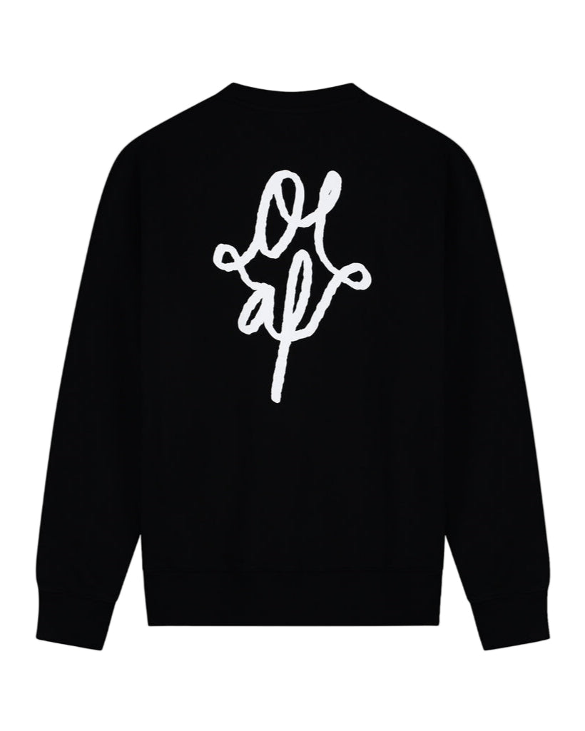 Black Crewneck Monogram Graphi