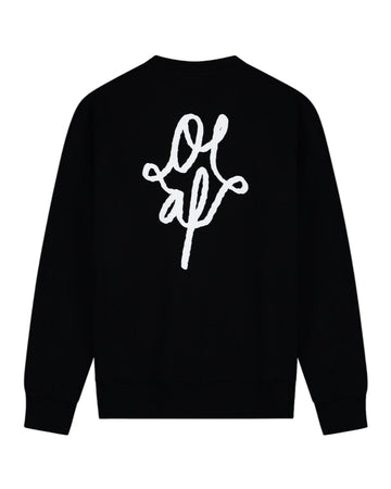 Black Crewneck Monogram Graphi