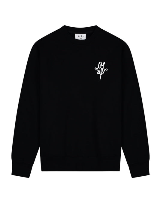 Black Crewneck Monogram Graphi