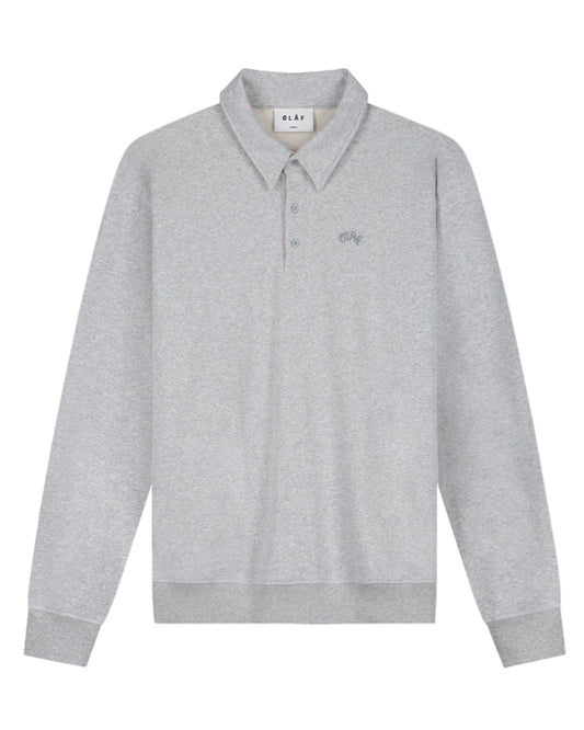 Heather Grey Oversized Polo