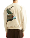Oatmeal Winedrive Cotton Relaxed Fit Sweater
