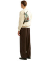 Oatmeal Winedrive Cotton Relaxed Fit Sweater