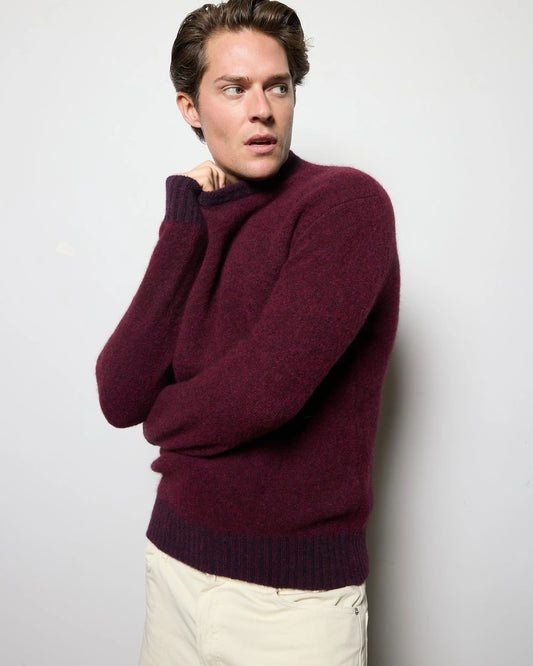Gstaad Baby Alpaca Sweater Burgundy