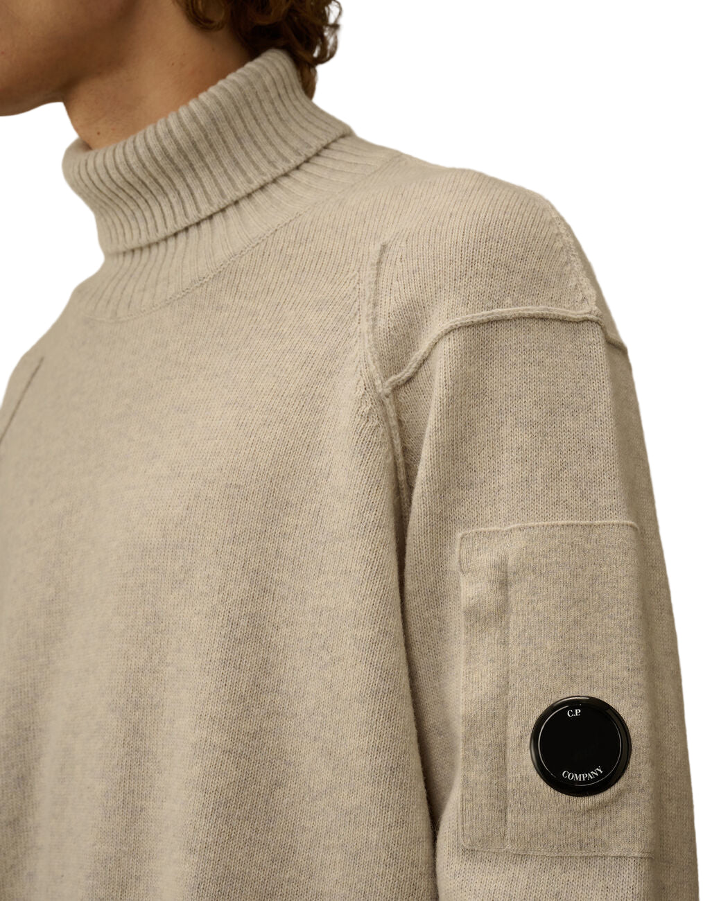 Off White Melange Lambswool Tu