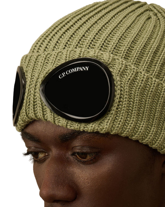 Tea Merino Wool Goggle Beanie