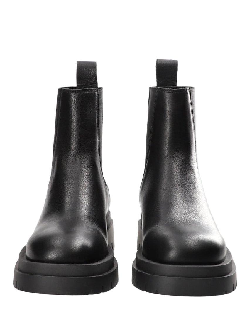 Black Leather Chelsea Boot