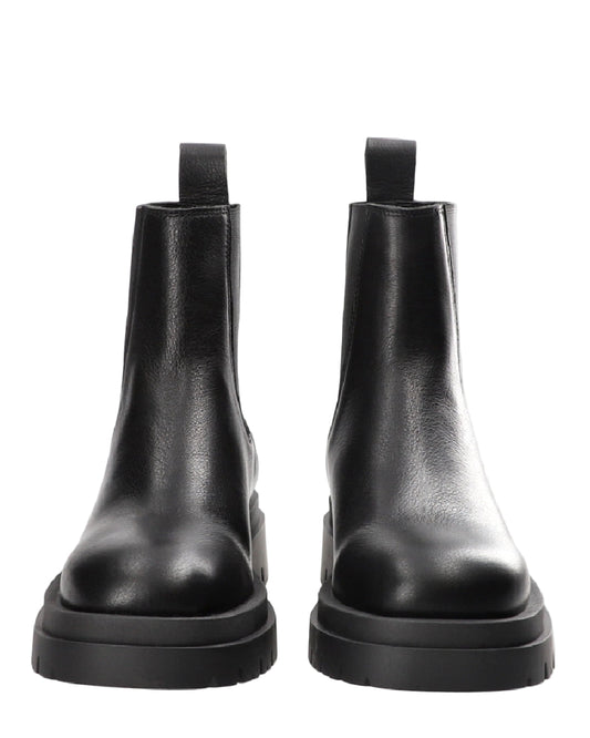 Black Leather Chelsea Boot