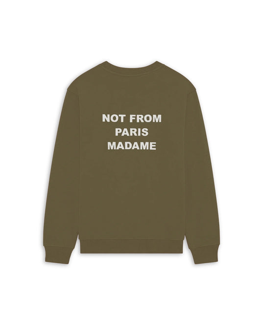 Le Sweatshirt Slogan Kaki