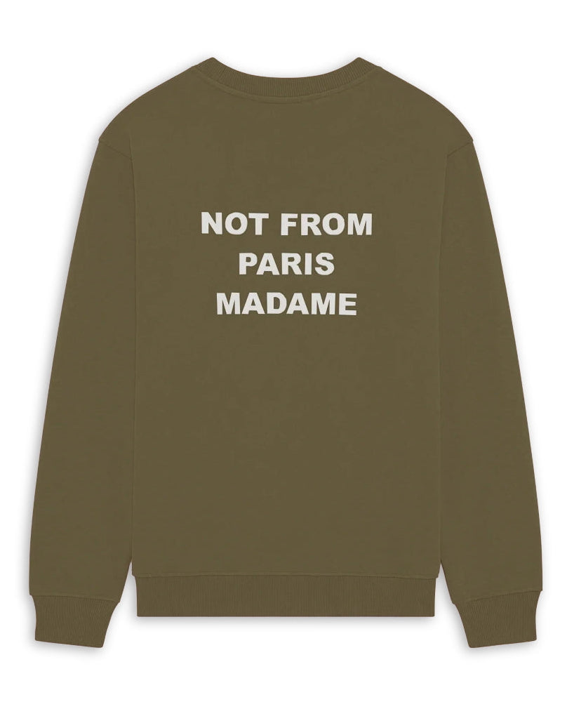 Le Sweatshirt Slogan Kaki