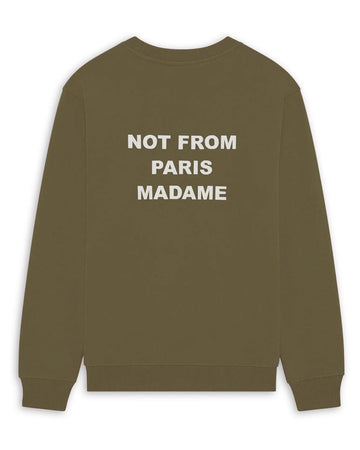 Le Sweatshirt Slogan Kaki