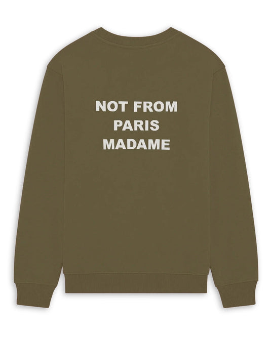 Le Sweatshirt Slogan Kaki