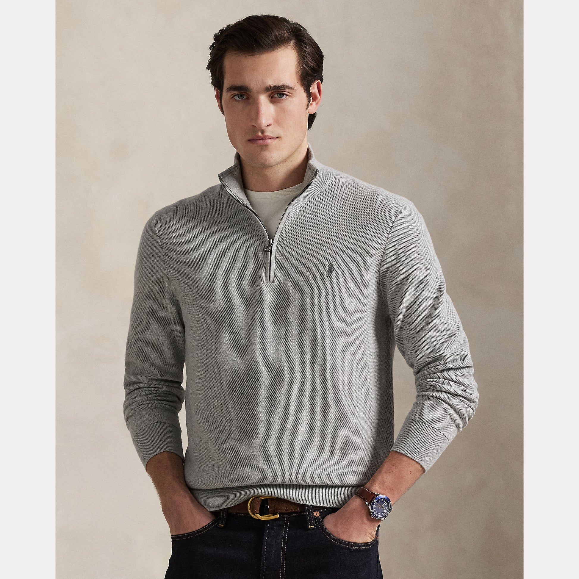 Andover Heather Mesh Knit Cott