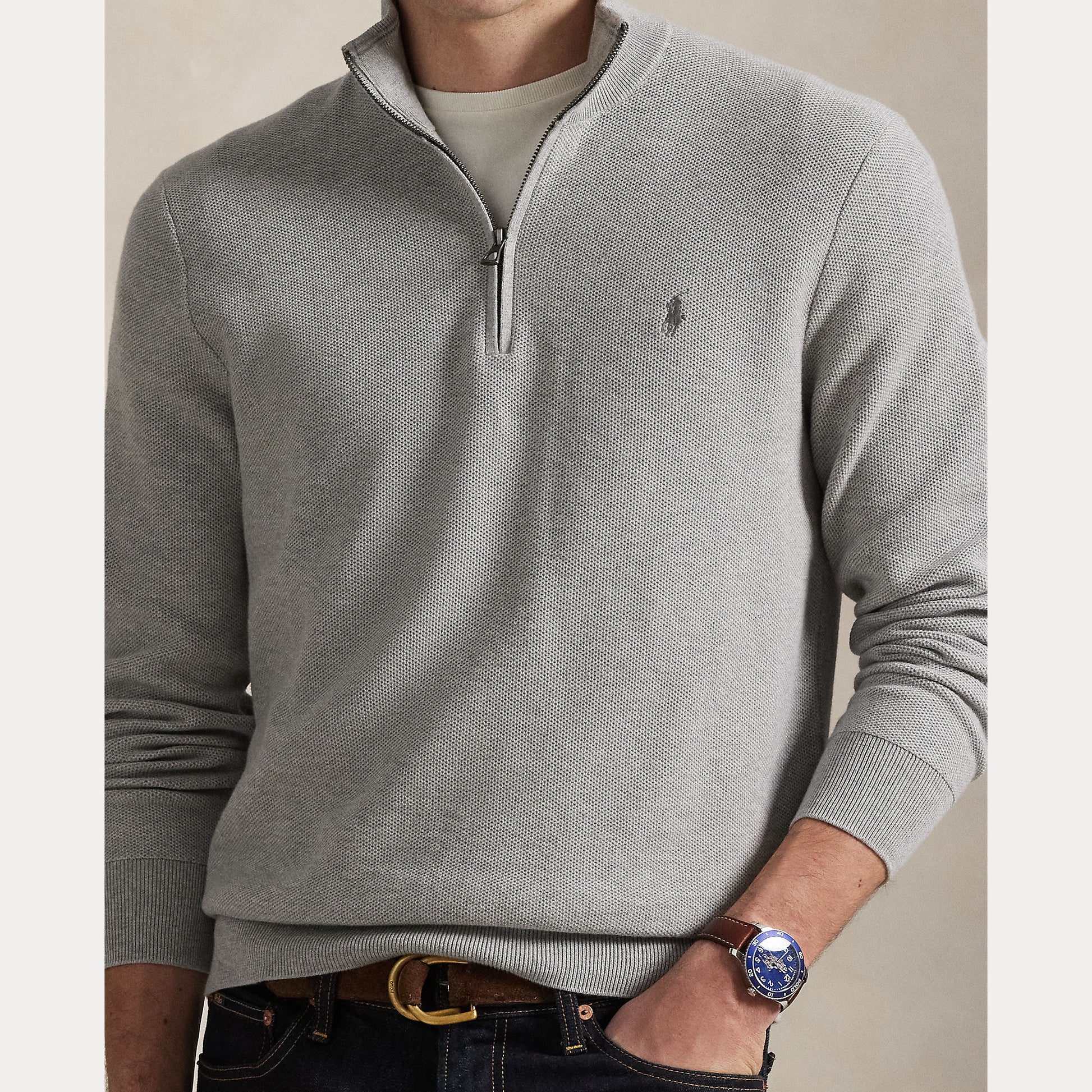Andover Heather Mesh Knit Cott