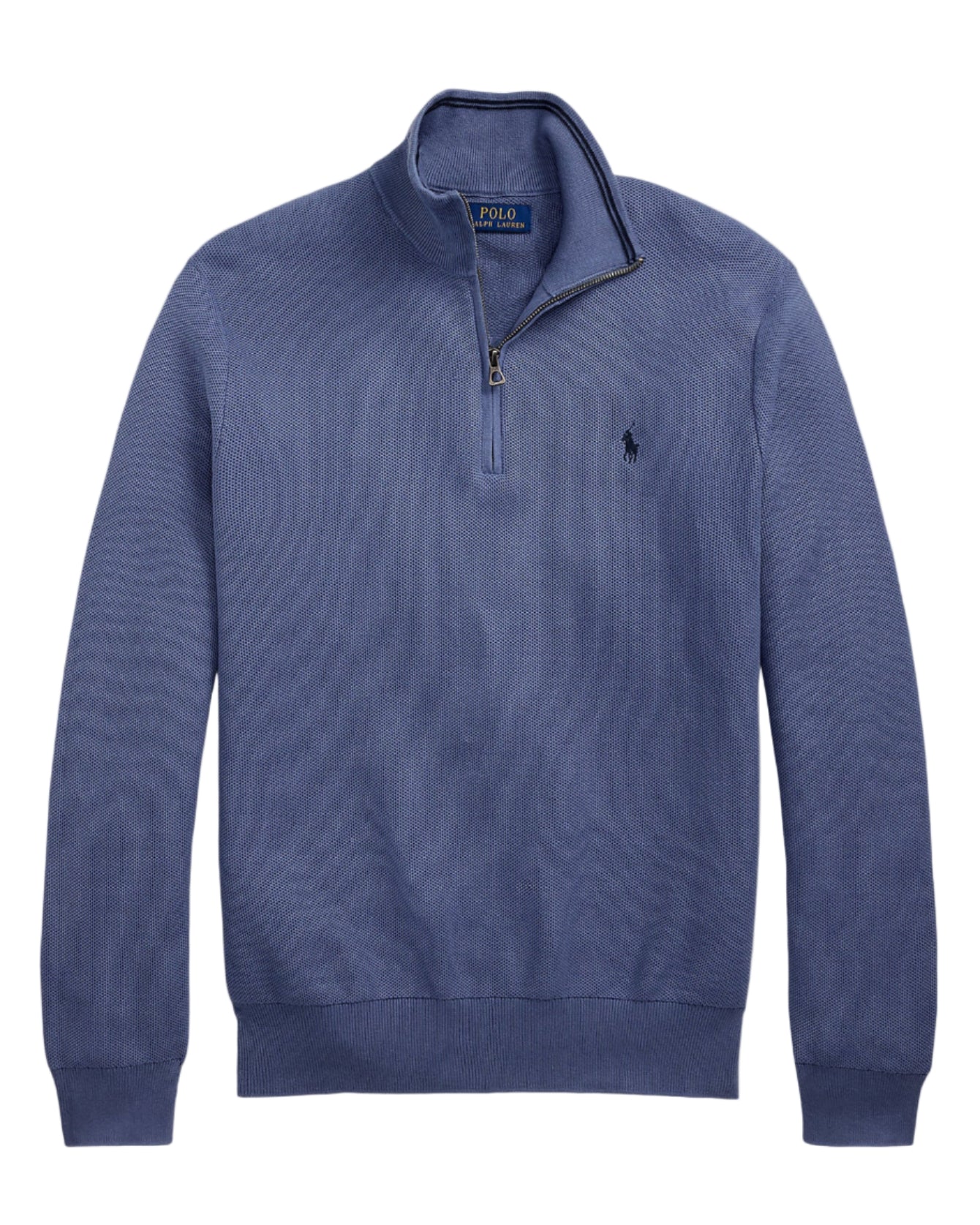 Mesh Knit Cotton Quarter Zip P