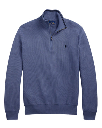 Mesh Knit Cotton Quarter Zip P