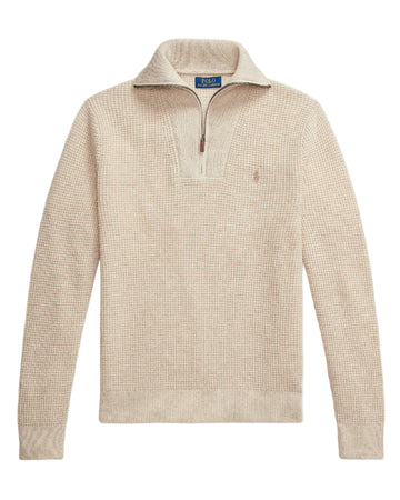 Waffle Wool Cotton Quarter Zip