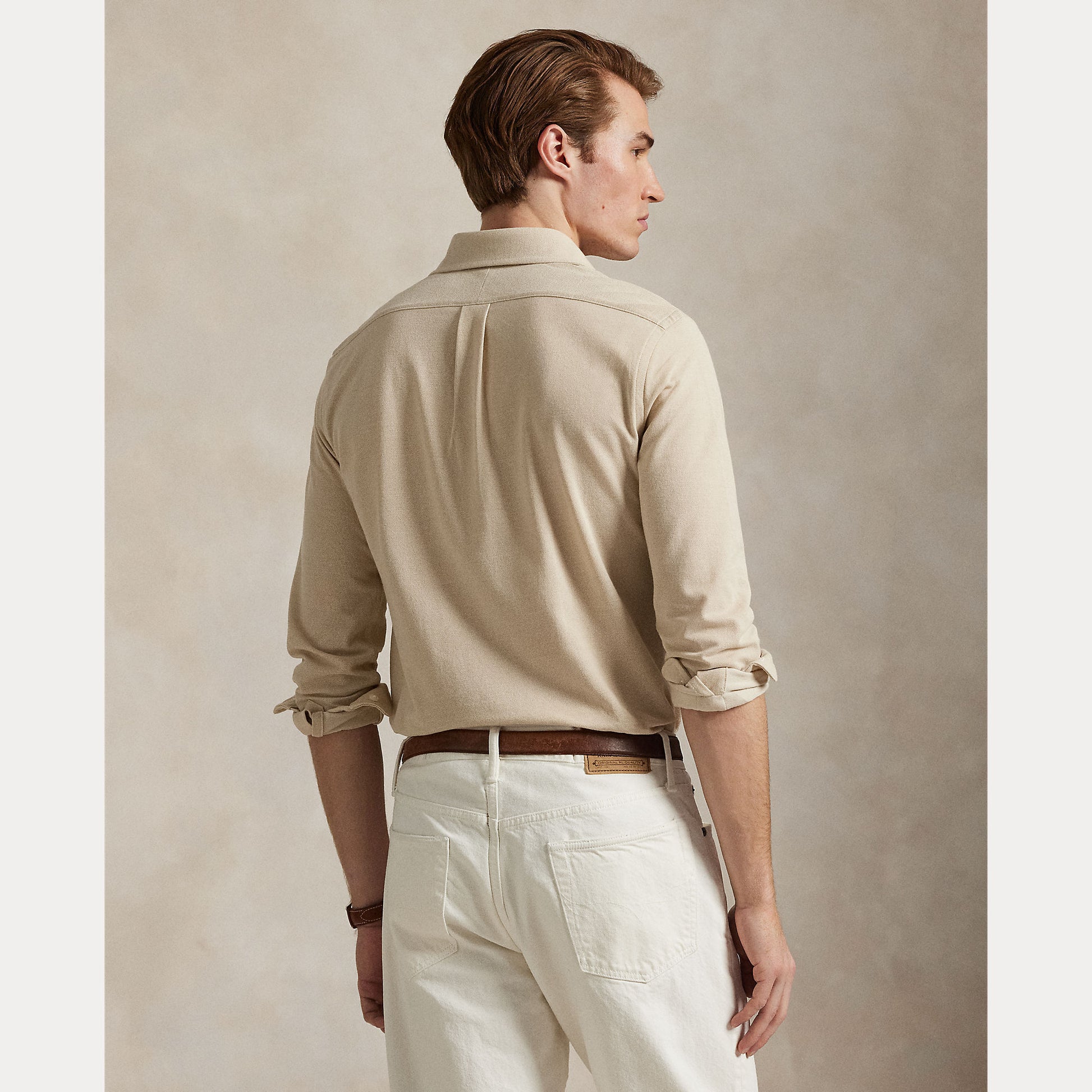 Knit Oxford Shirt Coastal Beig