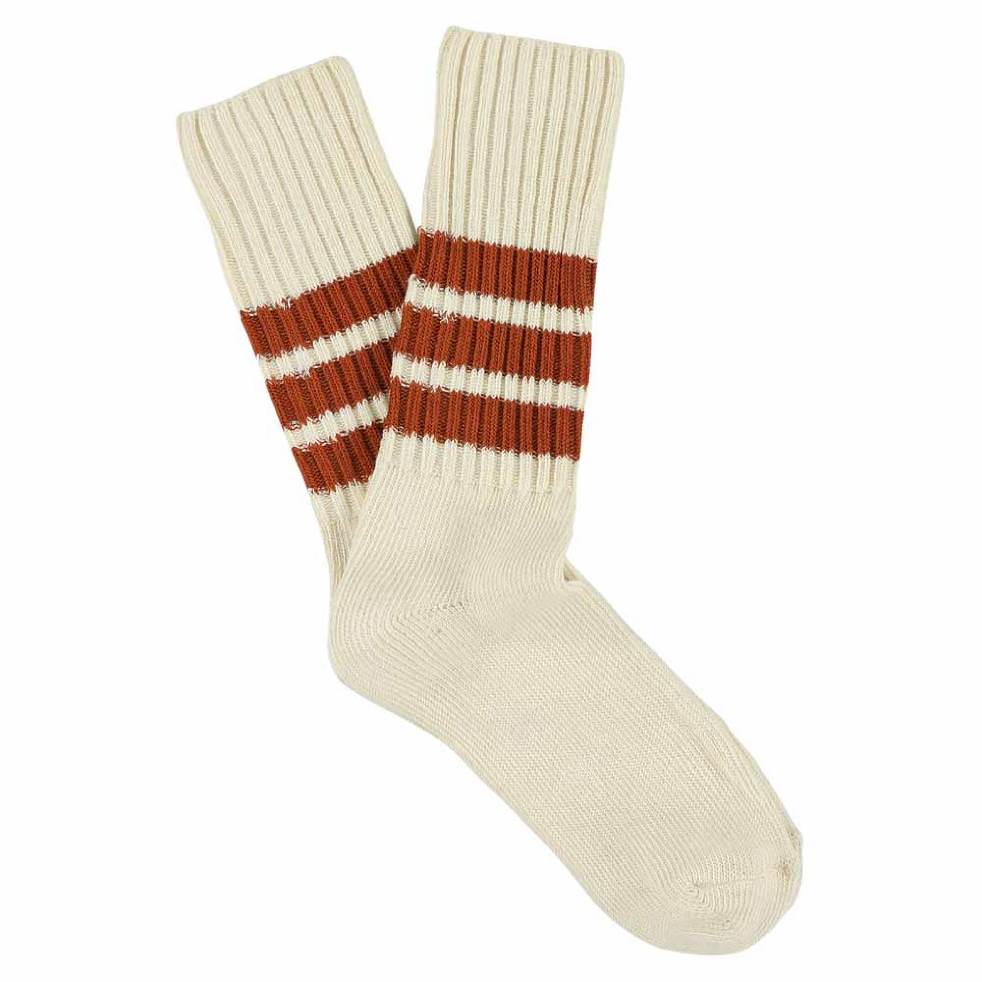 Crew Stripes Cotton Socks Ecru