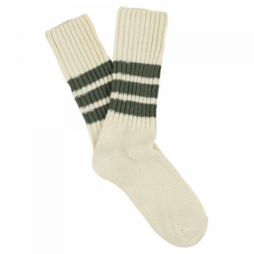Crew Stripes Socks Ecru / Khak