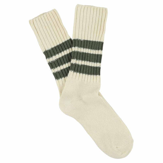Crew Stripes Socks Ecru / Khak