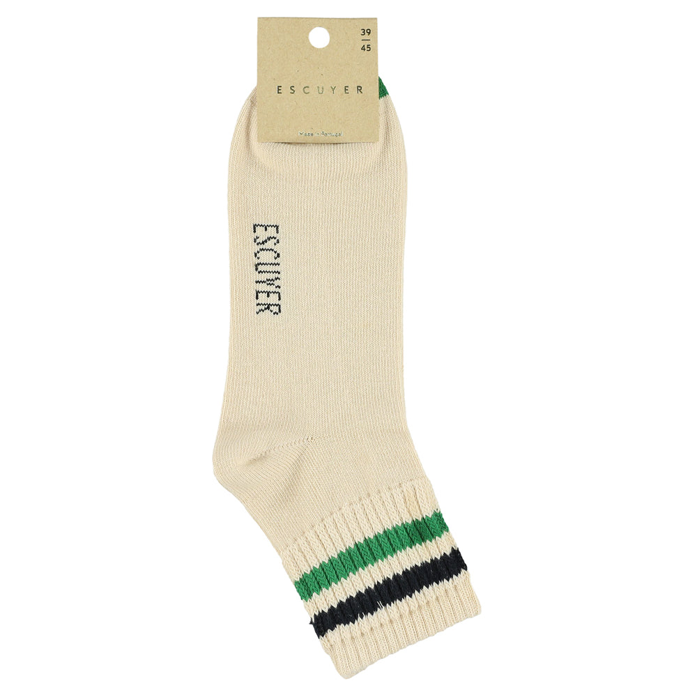 Ankle Socks Bright Ecru / Blue