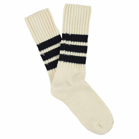 Crew Stripes Socks Ecru / Blue