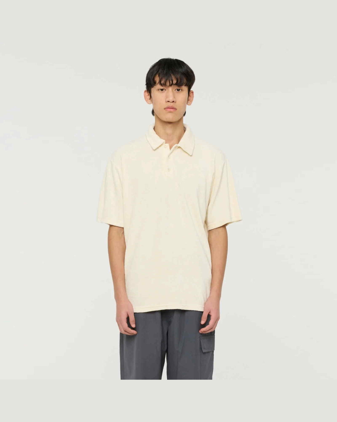 Seaford Sponge Polo Ecru