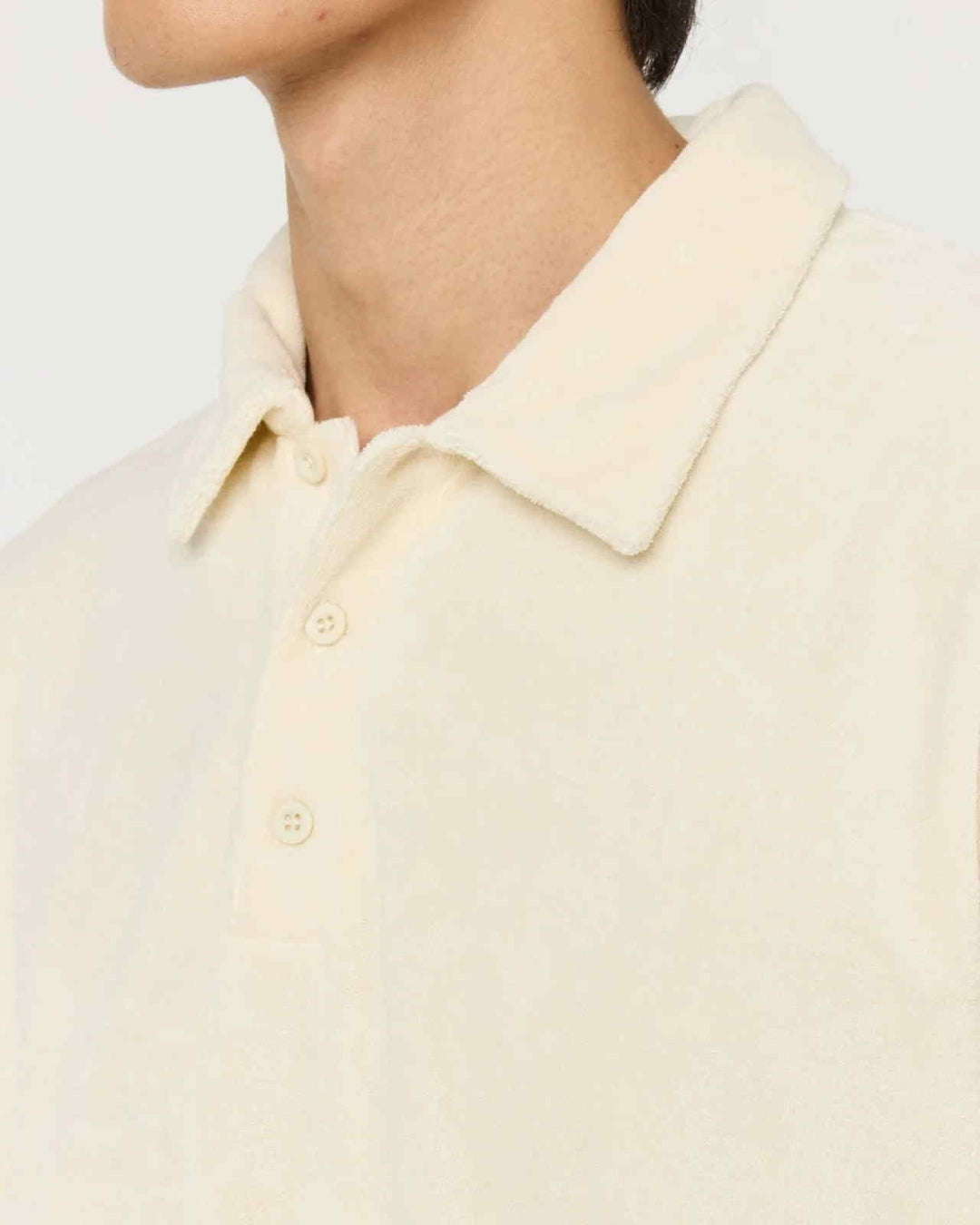 Seaford Sponge Polo Ecru