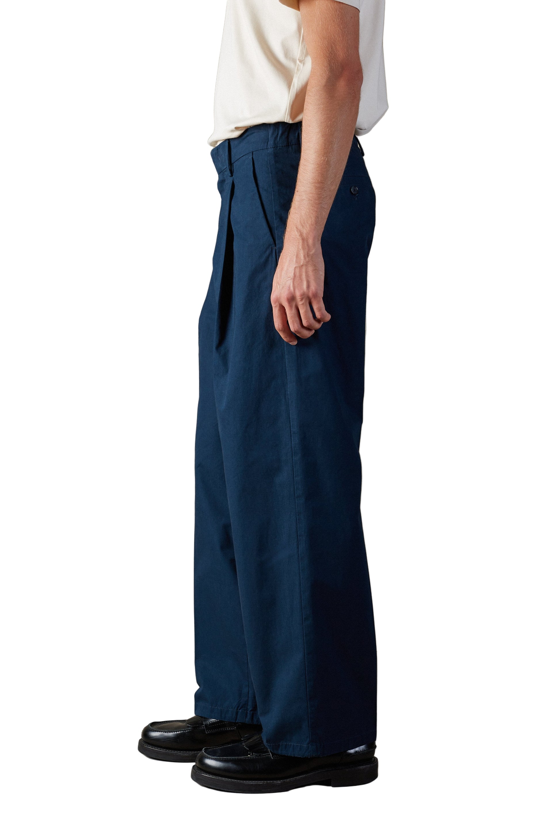Kay Cotton Double Pleated Wide