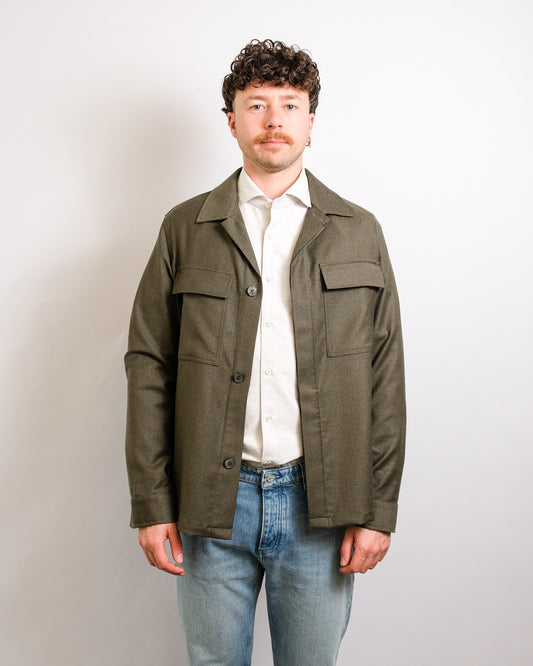 Verde Stretch Virgin Wool Twil