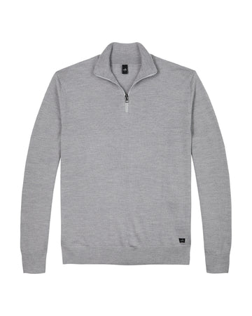 Mid Grey Melange Luke Half Zip