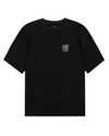 Black Majestic Cotton Slightly Oversized Logo T-shirt