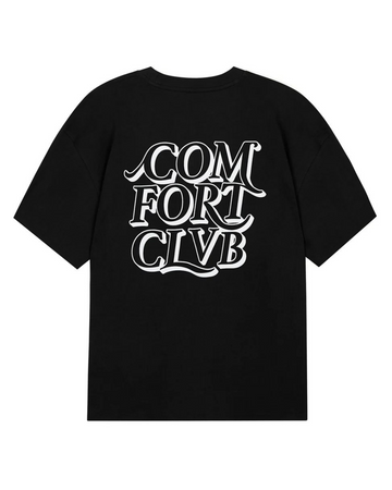 Black Majestic Cotton Slightly Oversized Logo T-shirt