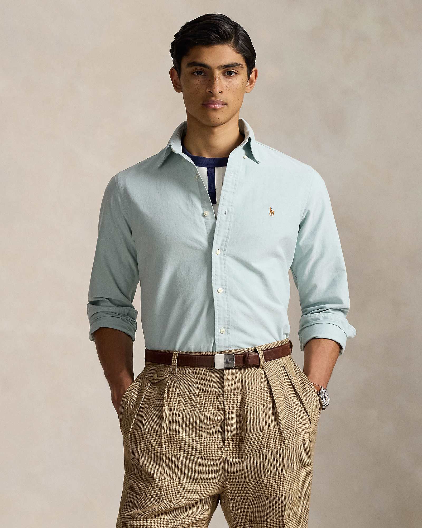 Green Oxford Custom Fit Oxford Shirt