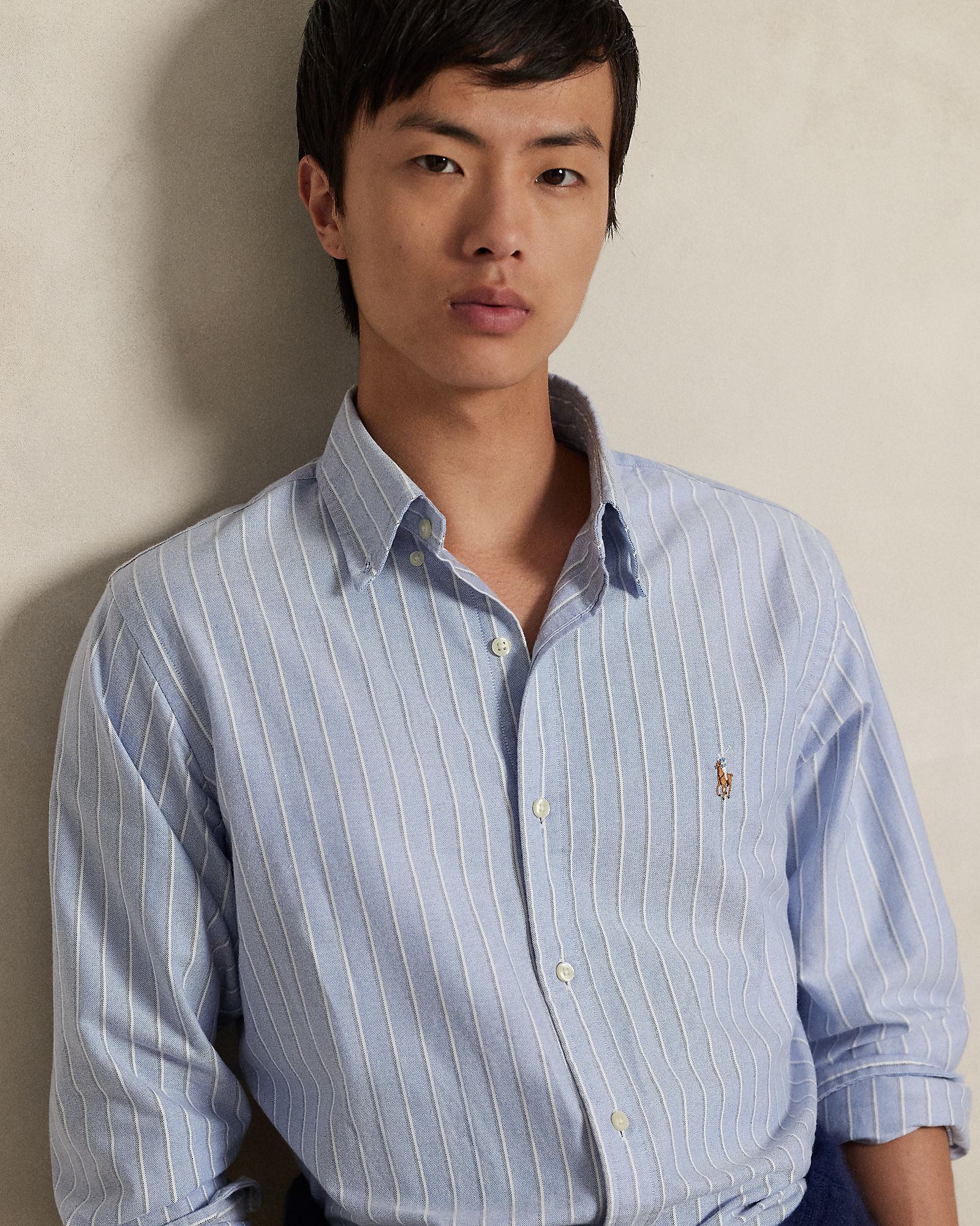 Custom Fit Striped Oxford Shirt