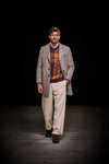 Girocollo jacquard check Bordeaux