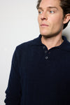 Navy Brushed Wool