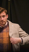 Girocollo jacquard check Bordeaux