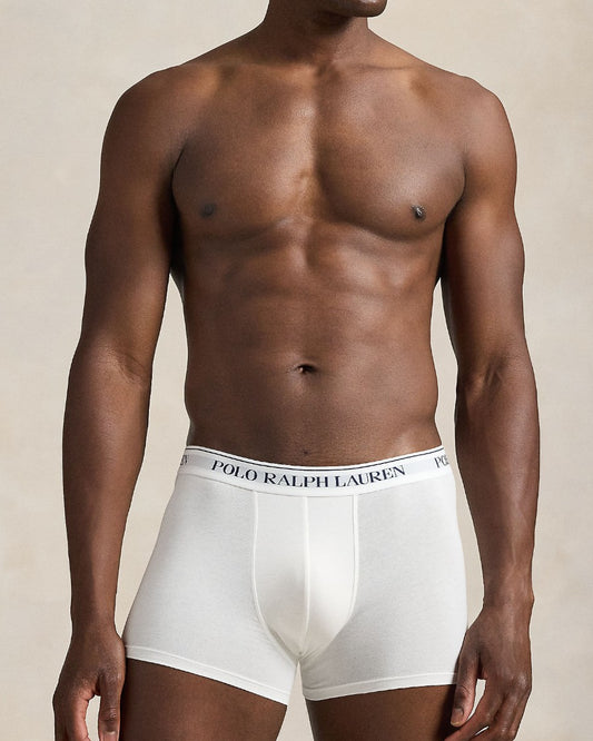 White 3 Pack Stretch Cotton Trunk