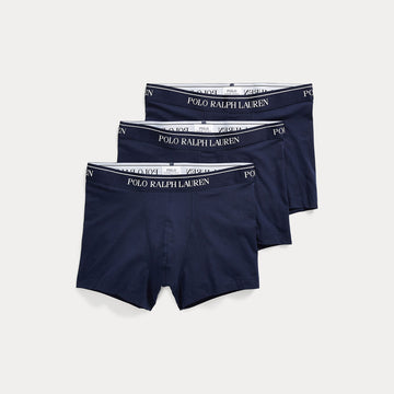 Navy 3 Pack Stretch Cotton Trunk